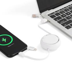 Складной кабель с переходниками pocketCoil, белый Складной кабель с переходниками pocketCoil, белый