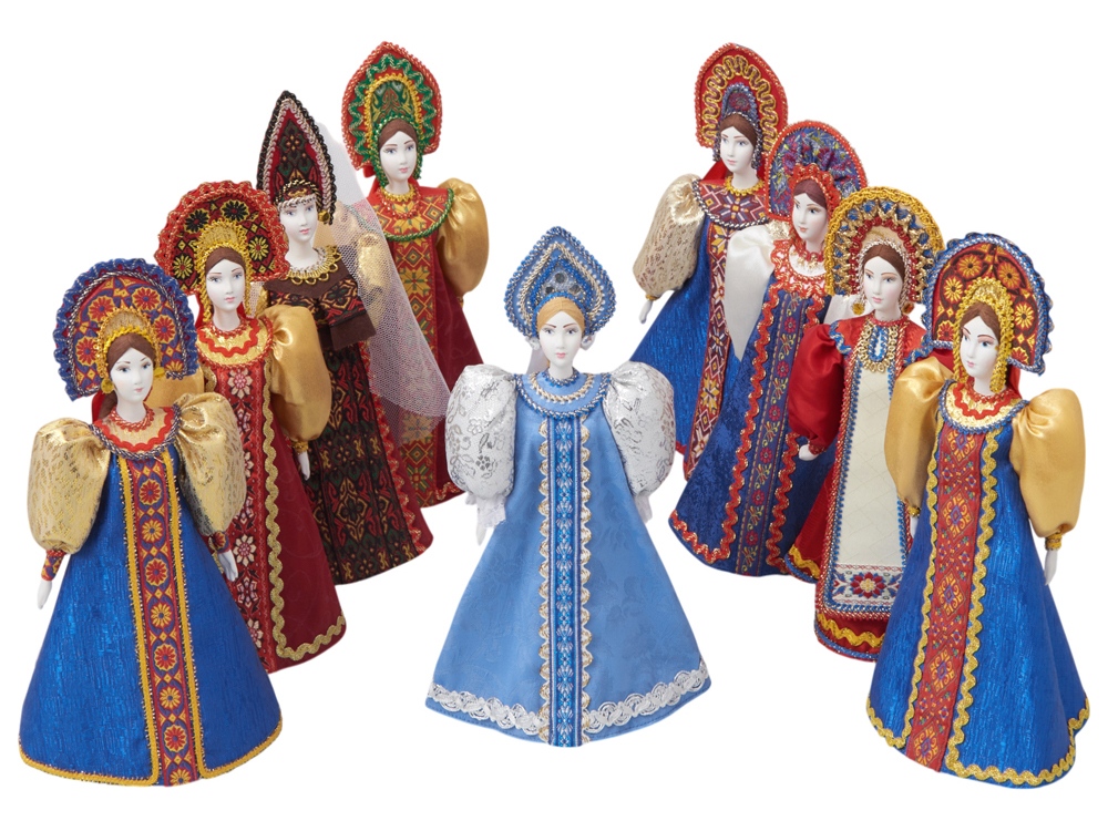 Подарочный набор: кукла фарфоровая, мед, синий Подарочный набор: кукла фарфоровая, мед, синий