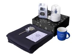 Подарочный набор с пледом, увлажнителем и кружкой, синий Подарочный набор с пледом, увлажнителем и кружкой, синий