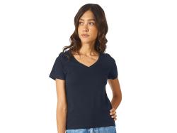 Футболка Heavy Super Club женская с V-образным вырезом, темно-синий Футболка Heavy Super Club женская с V-образным вырезом, темно-синий