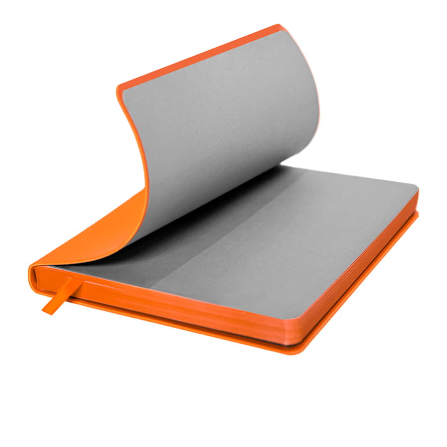 Ежедневник недатированный Pulpy, А5, оранжевый, кремовый блок в линейку, оранжевый срез Ежедневник недатированный Pulpy, А5, оранжевый, кремовый блок в линейку, оранжевый срез