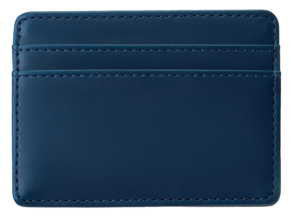 Картхолдер для двух карт и наличных денег с зажимом Crave, темно-синий