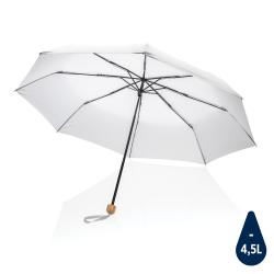 Компактный зонт Impact из RPET AWARE™ с бамбуковой рукояткой, d96 см