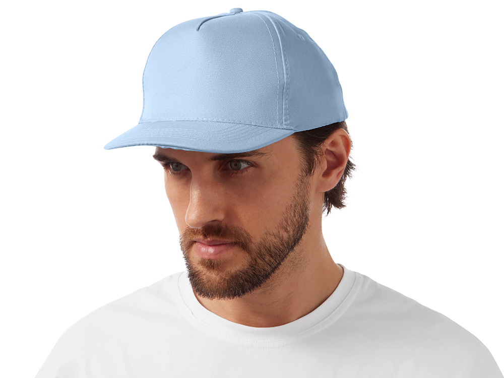 Бейсболка Poly 5-ти панельная 120гр, небесно-голубой