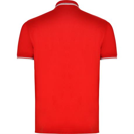 Футболка поло MONTREAL мужская, КРАСНЫЙ/БЕЛЫЙ XL