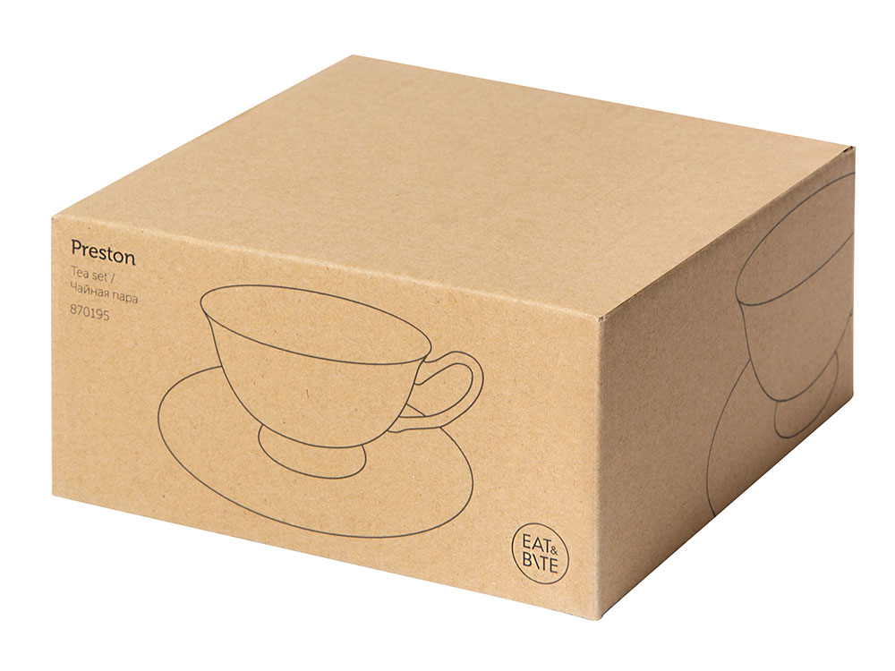 Чайная пара с золотой каймой, 200мл