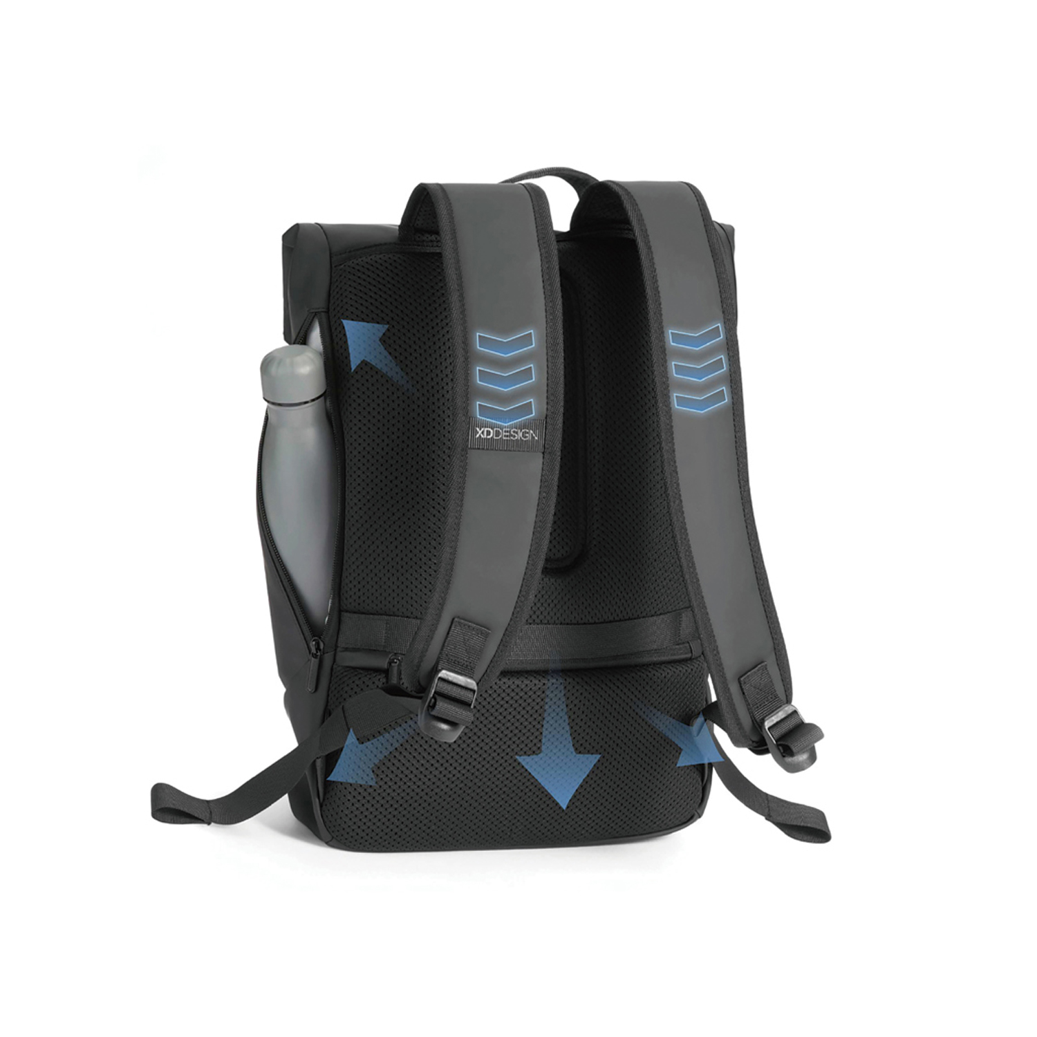 Антикражный водонепроницаемый рюкзак Urban Flap-Top, черный