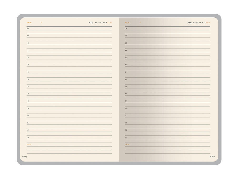 Ежедневник А5 недатированный Prestige, бордовый