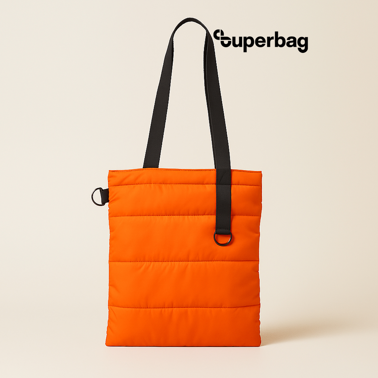 Шоппер Superbag Bubble, с кнопкой (оранжевый с черным)