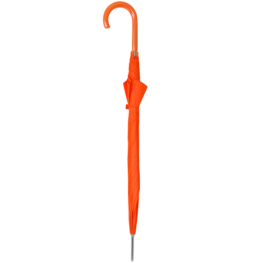 Зонт-трость с пластиковой ручкой, механический; оранжевый; D=103 см; 100% полиэстер 190 T