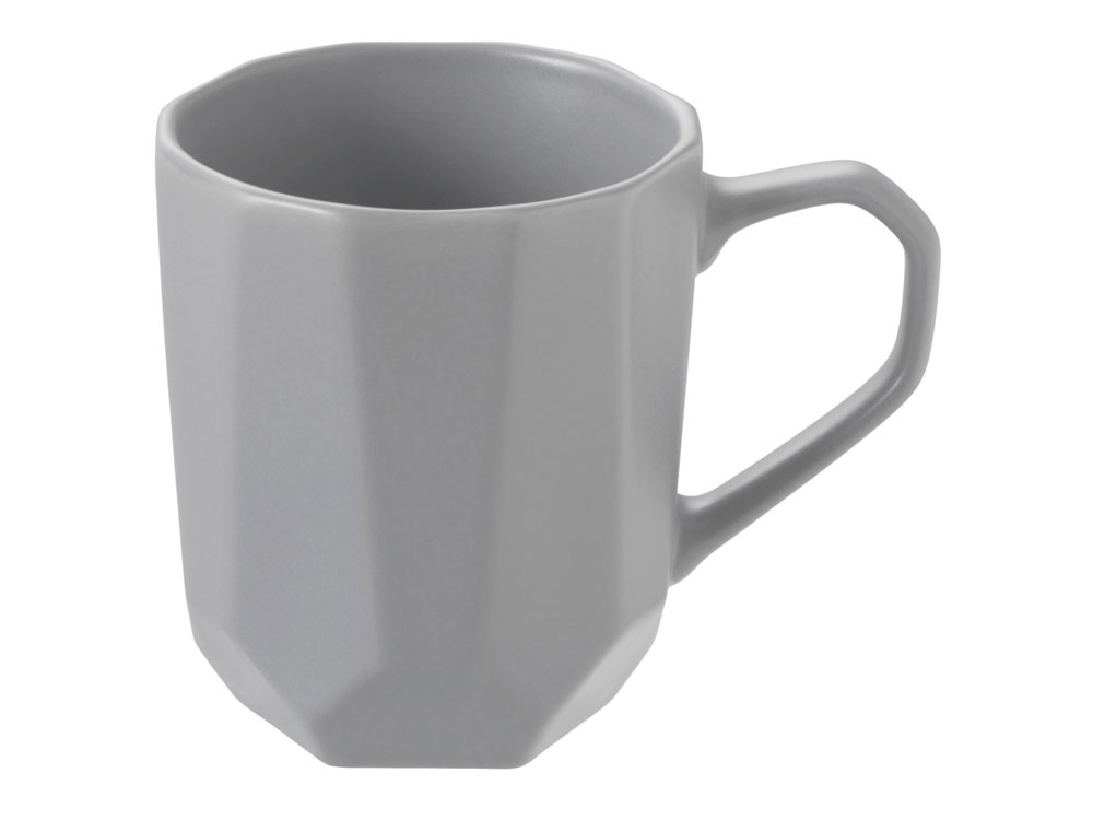 Кружка с гранями Amery, 310мл, серый матовый