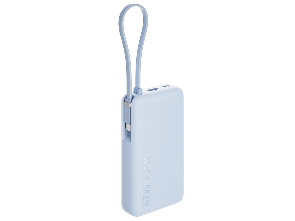 Внешний аккумулятор со встроенным кабелем Xiaomi 67W Power Bank 10000 (Integrated Cable) Ice Blue