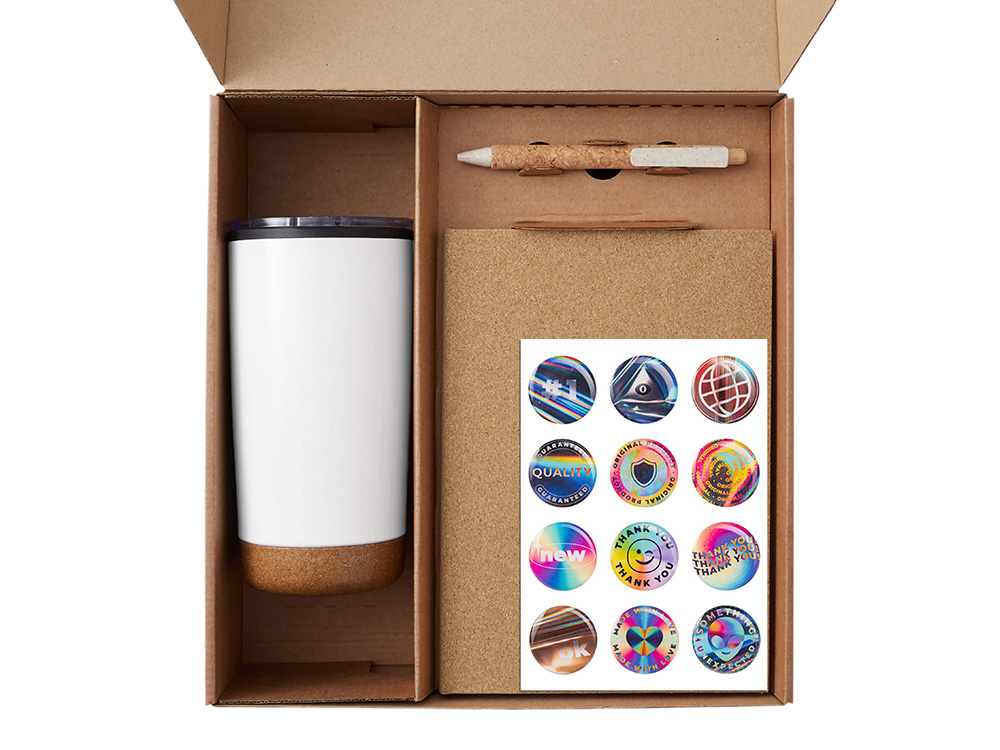 Подарочный набор из пробки с блокнотом, ручкой и термокружкой