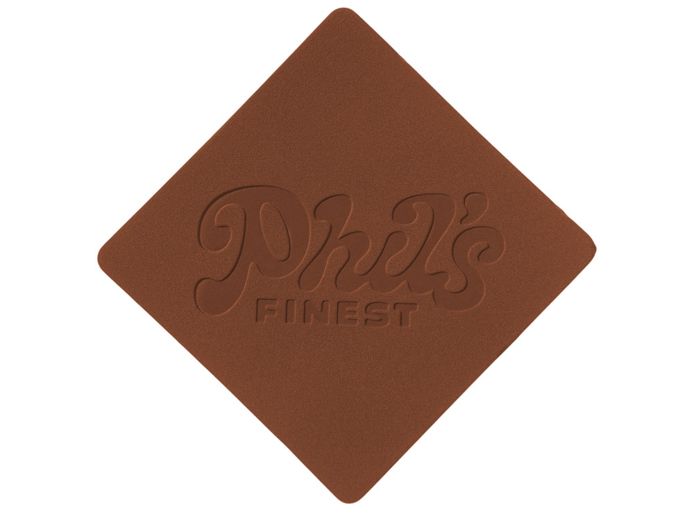 ПАТЧ РОМБ nubuk (коричневый ) 7,6 х 7,6 см