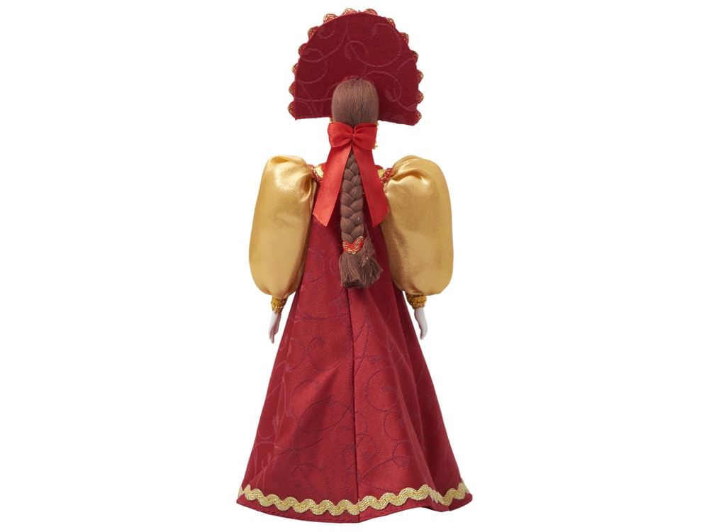 Подарочный набор: кукла фарфоровая, крем-мед, красный Подарочный набор: кукла фарфоровая, крем-мед, красный