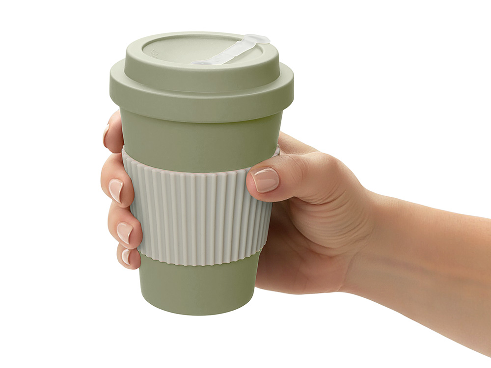 Термокружка Muffin из натуральных волокон, оливковый