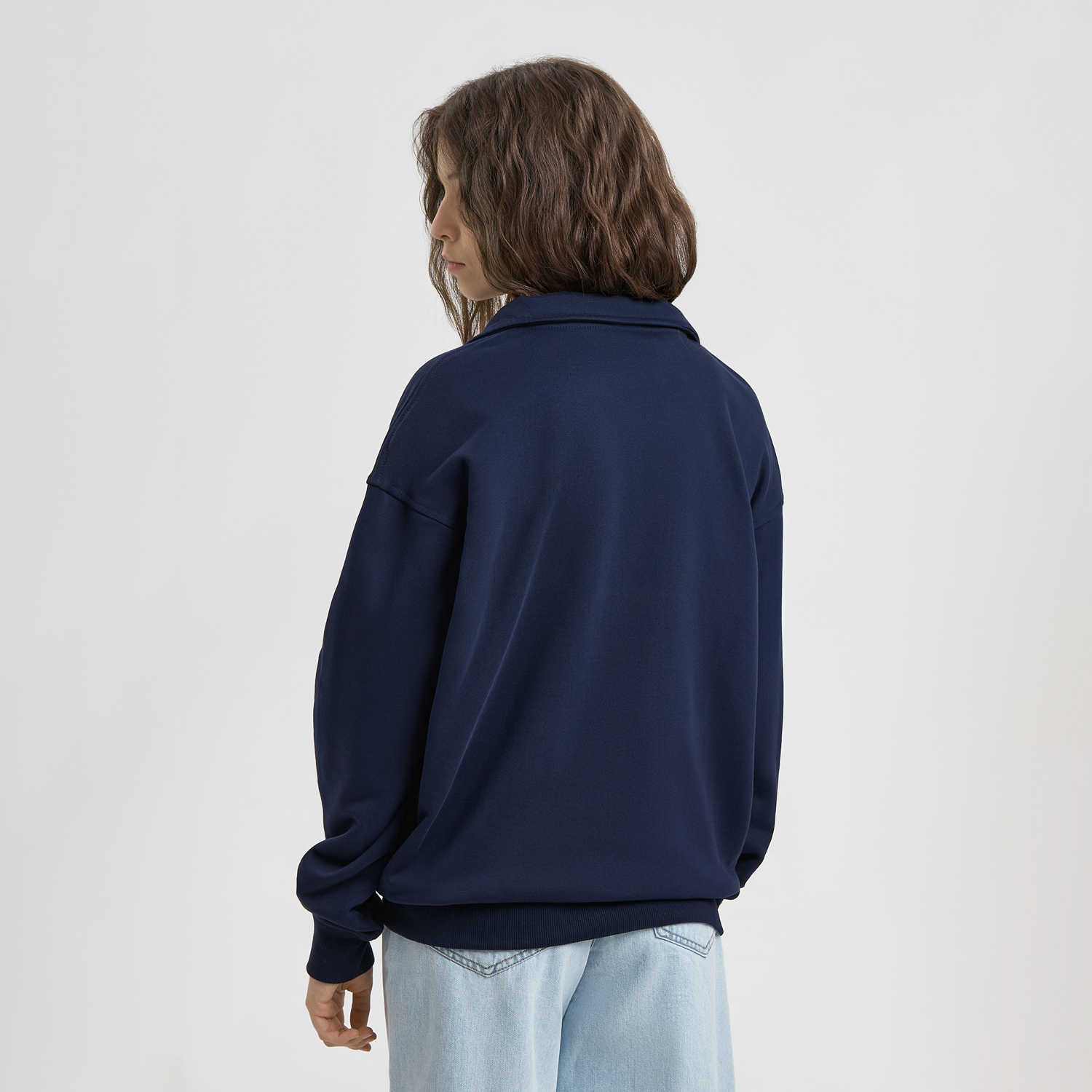 Толстовка на молнии унисекс Флоу (Flow), темно-синяя, размер 5XL/6XL Толстовка на молнии унисекс Флоу (Flow), темно-синяя, размер 5XL/6XL