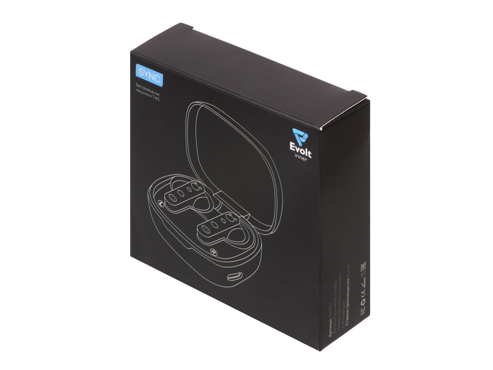 Беспроводные наушники TWS wireless Sync, черный