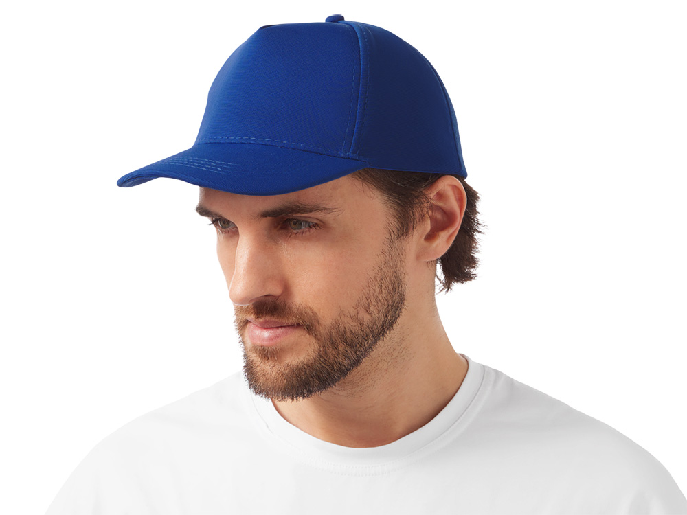 Бейсболка из структурной ткани Fargo, синий классический