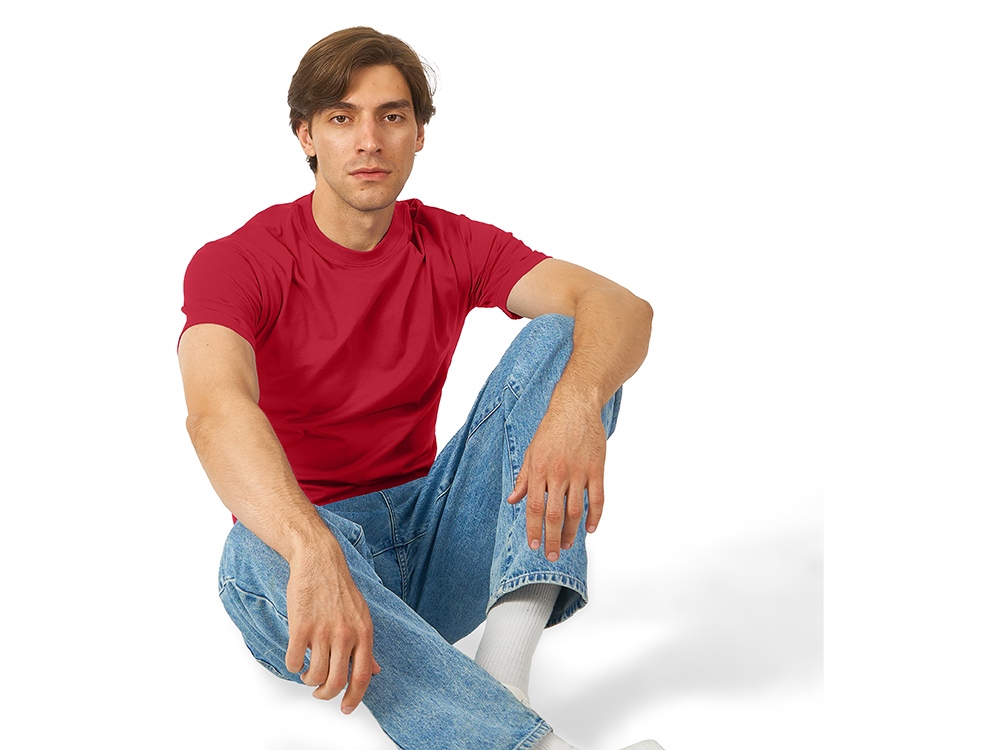 Футболка HD Fit короткий рукав с эластаном_XL, мужская,красный Футболка HD Fit короткий рукав с эластаном_XL, мужская,красный