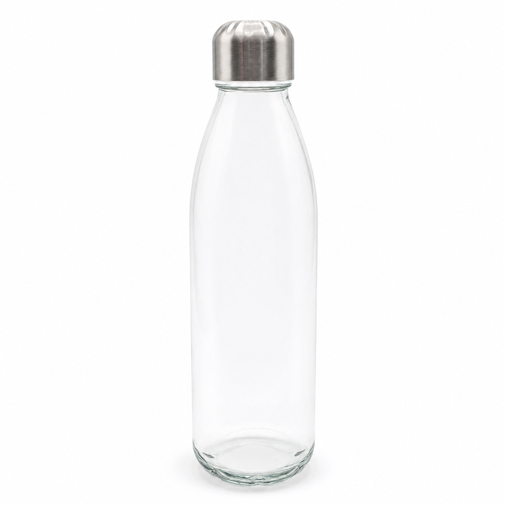 Бутылка стеклянная с манжетой и держателем Glassy, красная