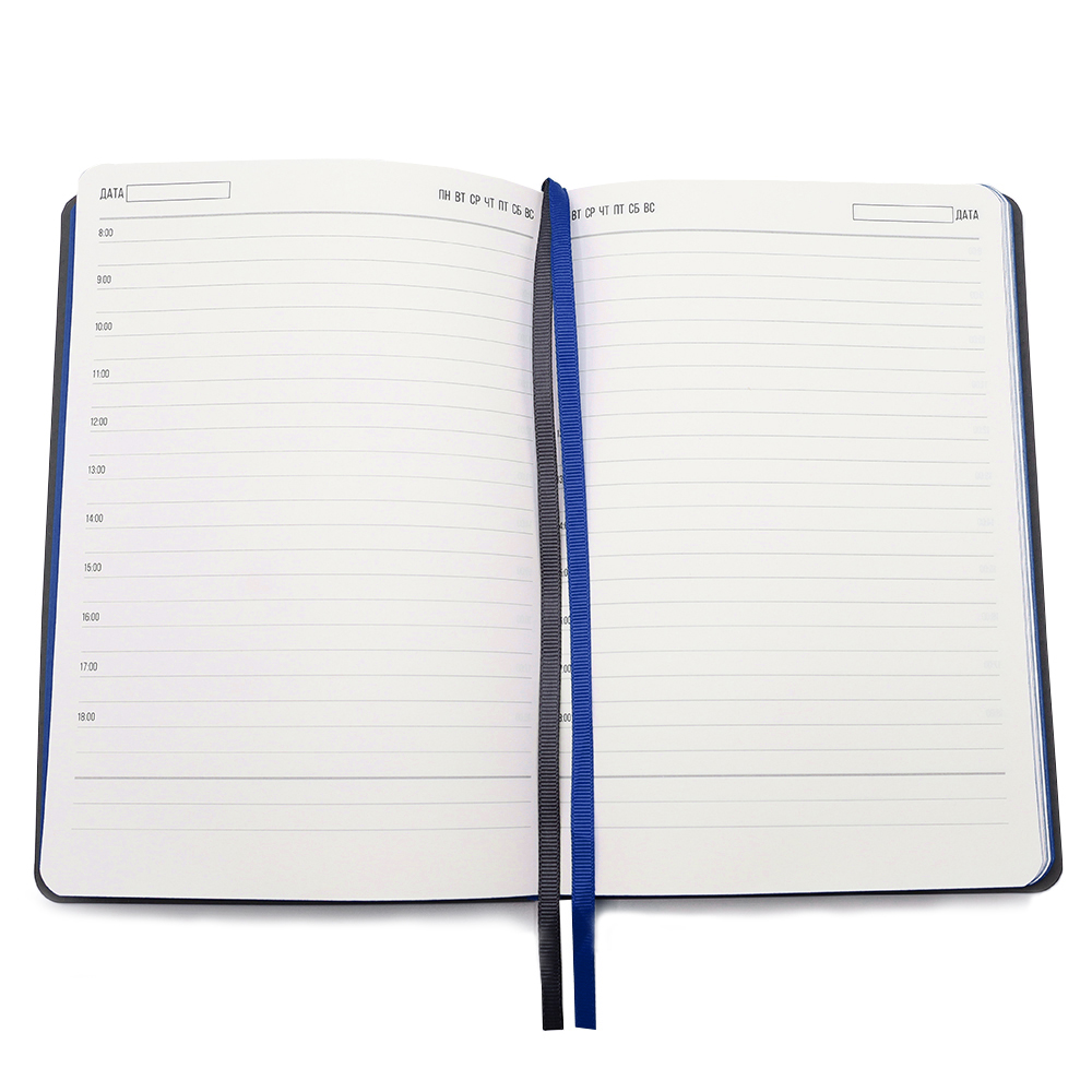 Ежедневник A5 недатированный Molfetta в мягком переплёте, серо-синий Ежедневник A5 недатированный Molfetta в мягком переплёте, серо-синий