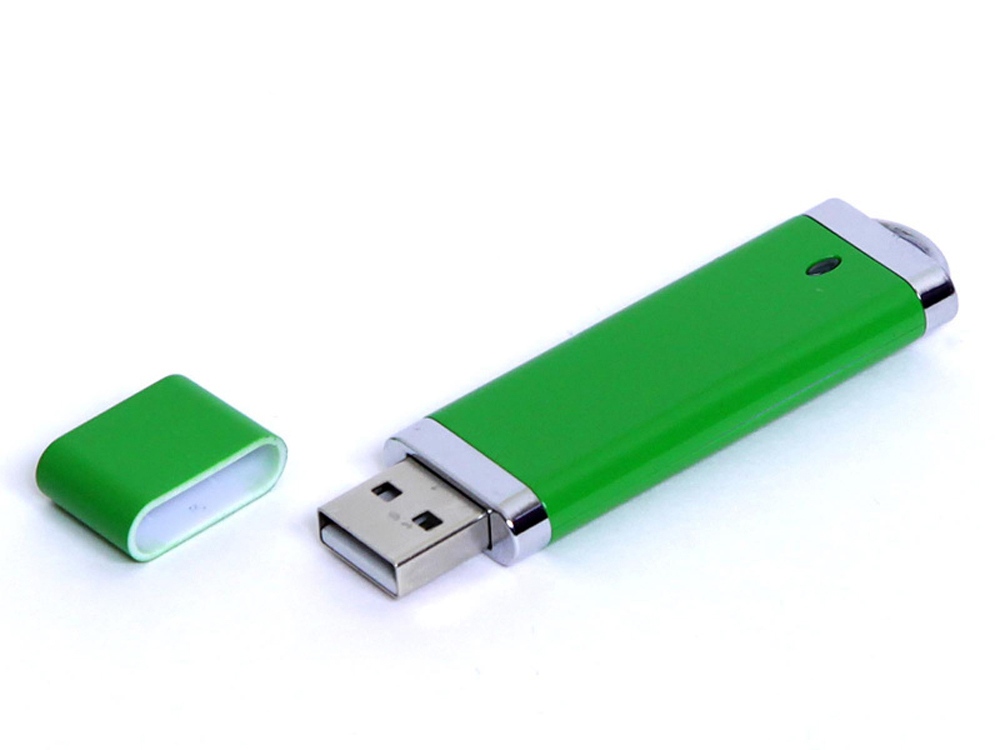 USB-флешка промо на 32 Гб прямоугольной классической формы, зеленый USB-флешка промо на 32 Гб прямоугольной классической формы, зеленый