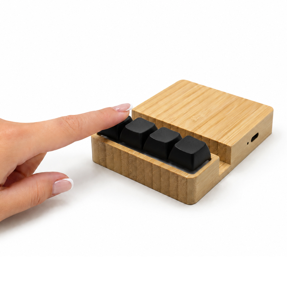 Беспроводное зарядное устройство ClickPad (10W) в виде подставки для телефона, с клавишами анти-стресс, черный