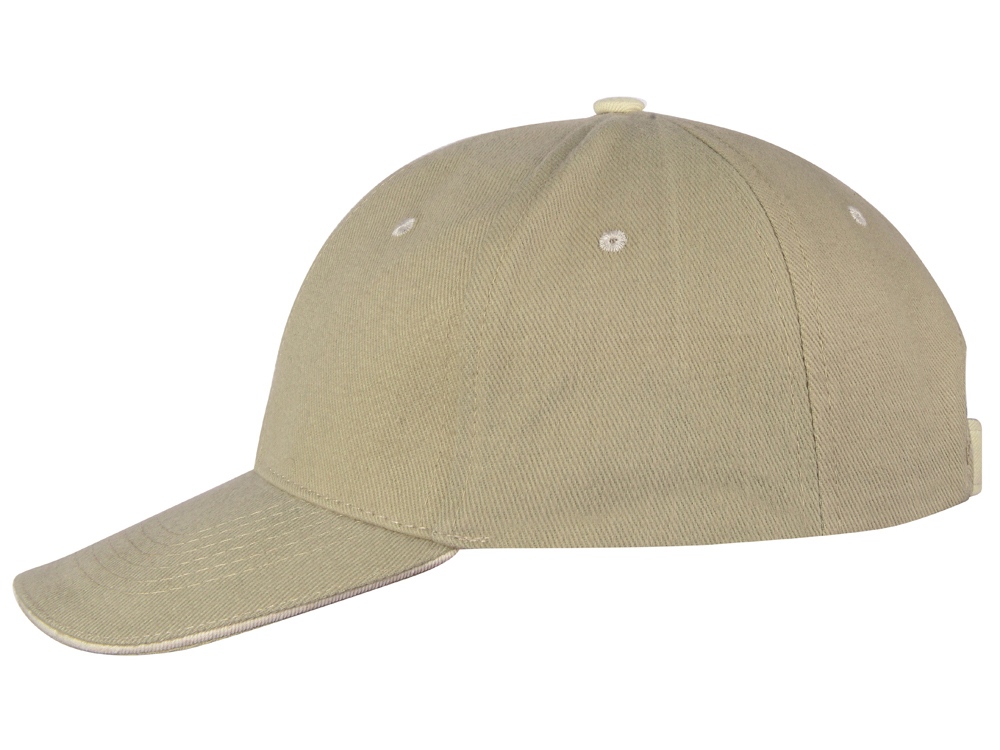 Бейсболка New Castle F 6-ти панельная, оливковый/натуральный