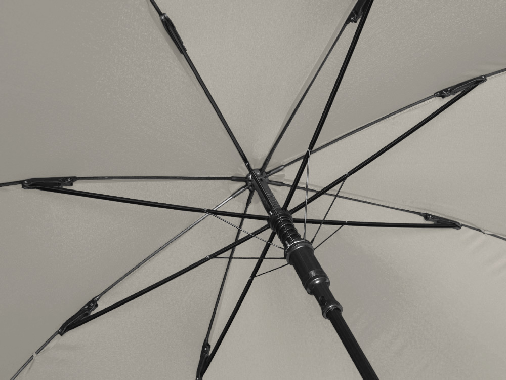 Зонт-трость Reviver с куполом из переработанного пластика, бежевый