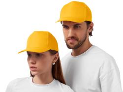 Бейсболка Poly 5-ти панельная 120гр, золотисто-желтый Бейсболка Poly 5-ти панельная 120гр, золотисто-желтый