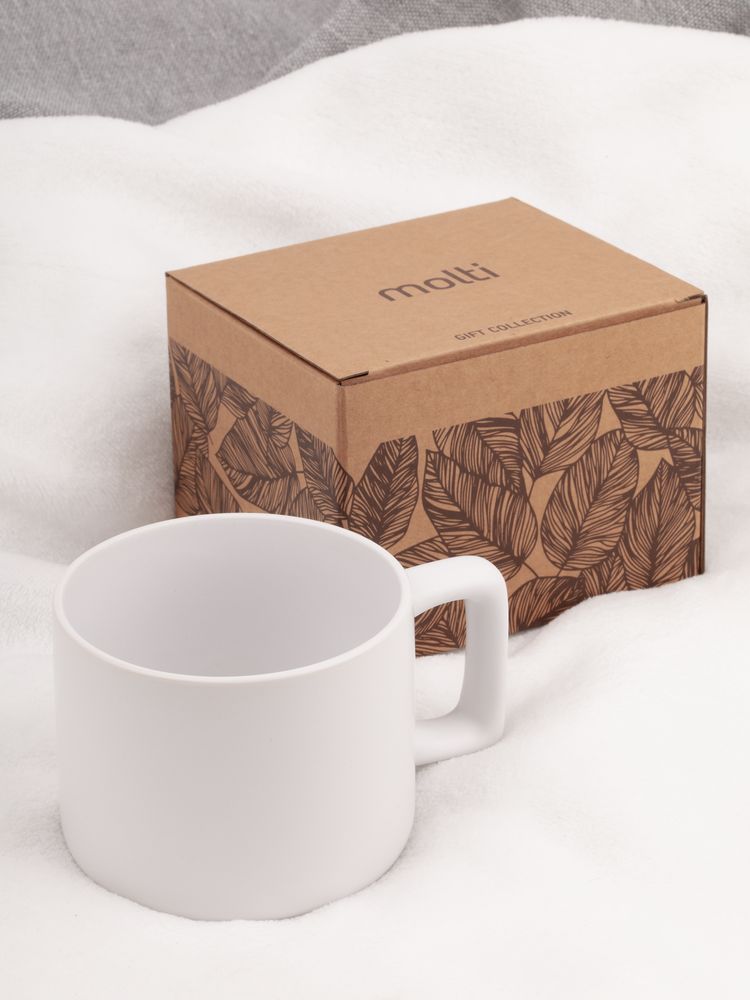 Чашка Jumbo в коробке матовая, белая