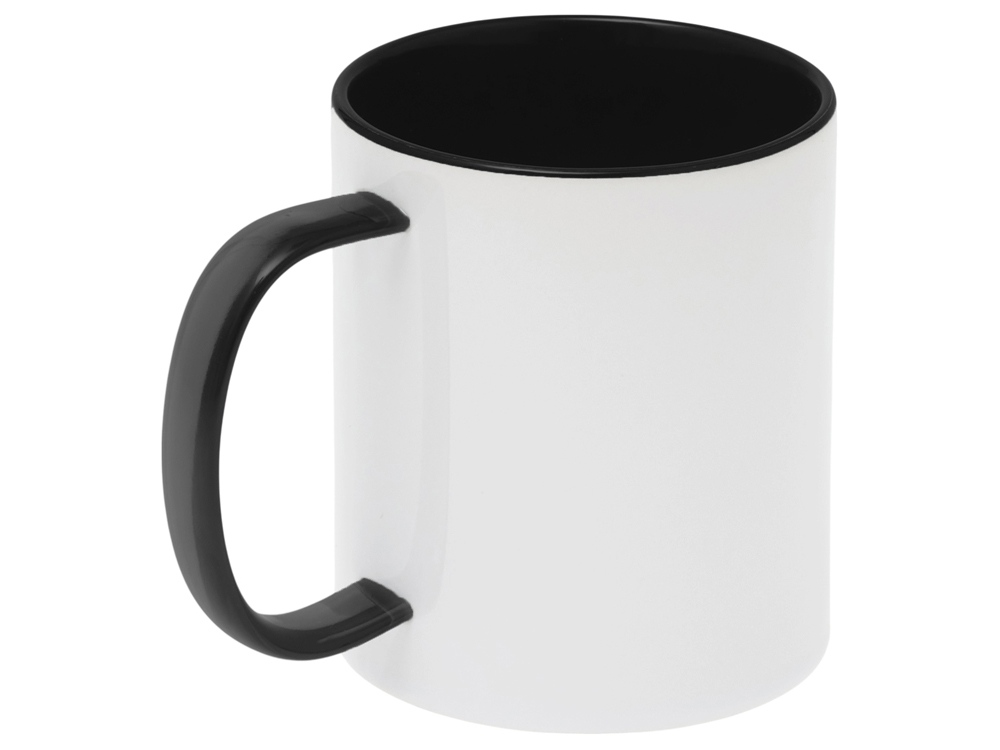 Керамическая кружка со стеклянной ручкой для сублимации Charm, черный