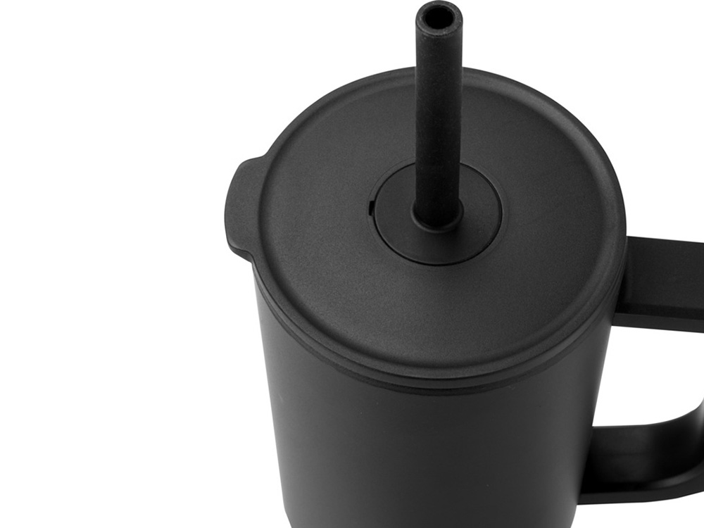 Brady термостакан с силиконовой трубочкой, 900 мл, сертифицированный согласно RCS- Черный