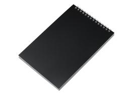 Блокнот на пружине в пластиковой обложке А5, черный Блокнот на пружине в пластиковой обложке А5, черный