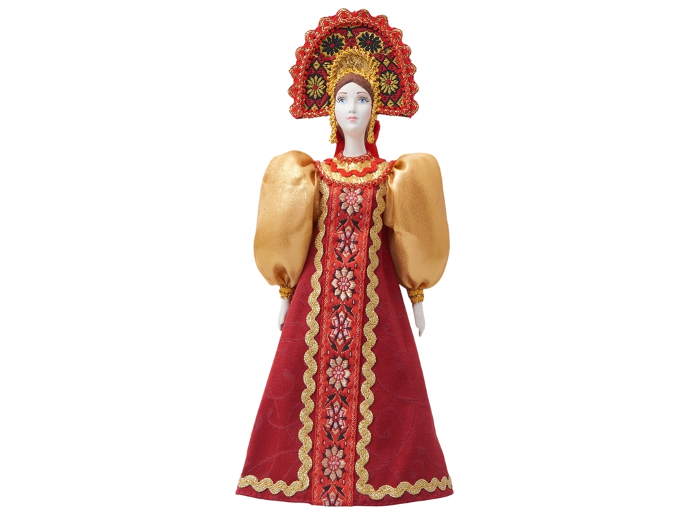 Подарочный набор: кукла фарфоровая, чай Малина с мятой, красный Подарочный набор: кукла фарфоровая, чай Малина с мятой, красный