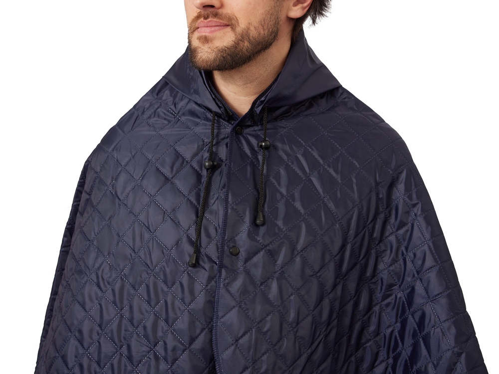 Пончо Cappy с капюшоном на липучке в мешке, темно-синий