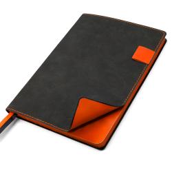 Ежедневник A5 недатированный Efemero в мягком переплёте, черно-оранжевый Ежедневник A5 недатированный Efemero в мягком переплёте, черно-оранжевый
