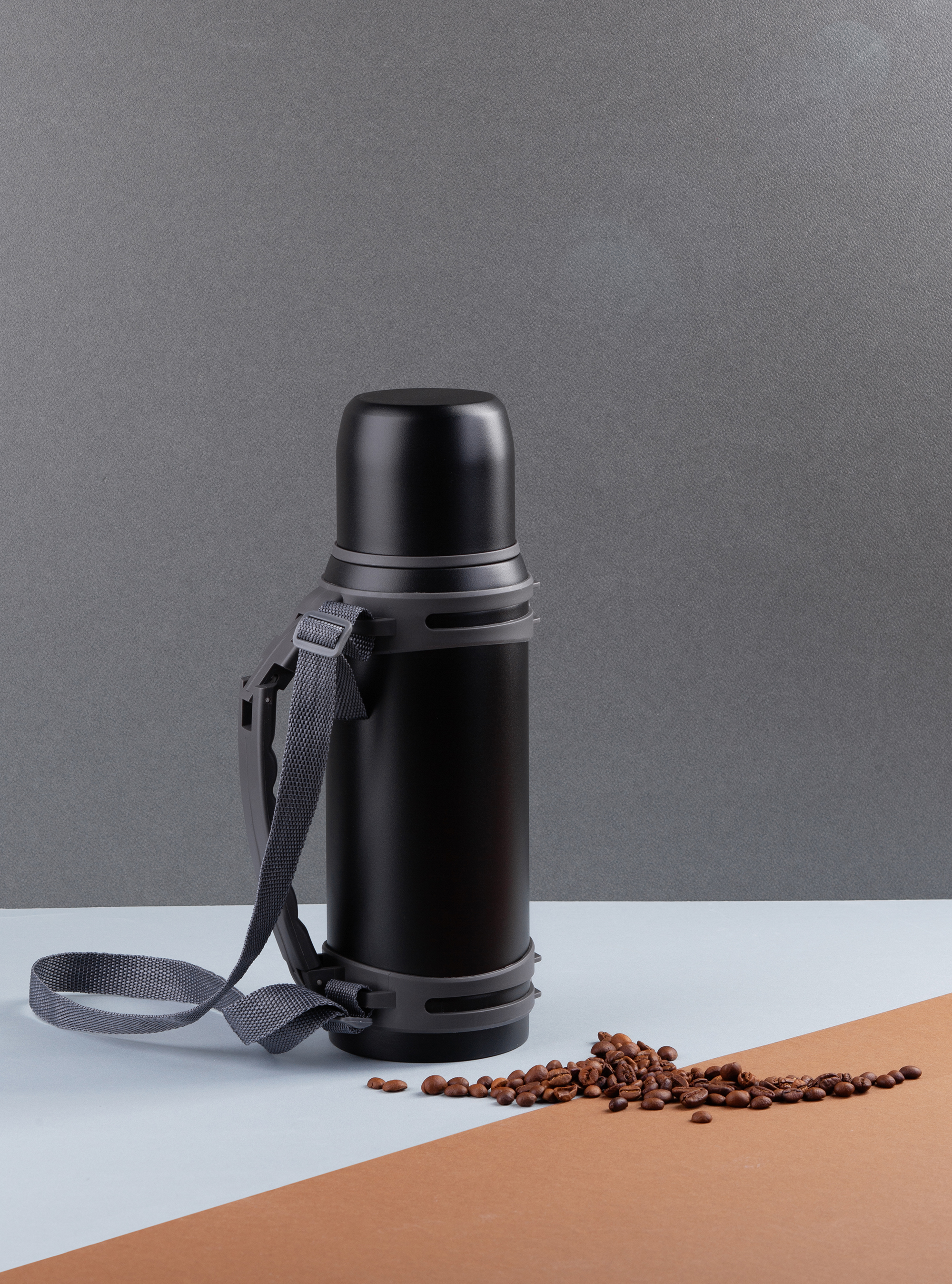 Термос "Сахалин" 1200 мл, покрытие пудра Термос "Сахалин" 1200 мл, покрытие пудра