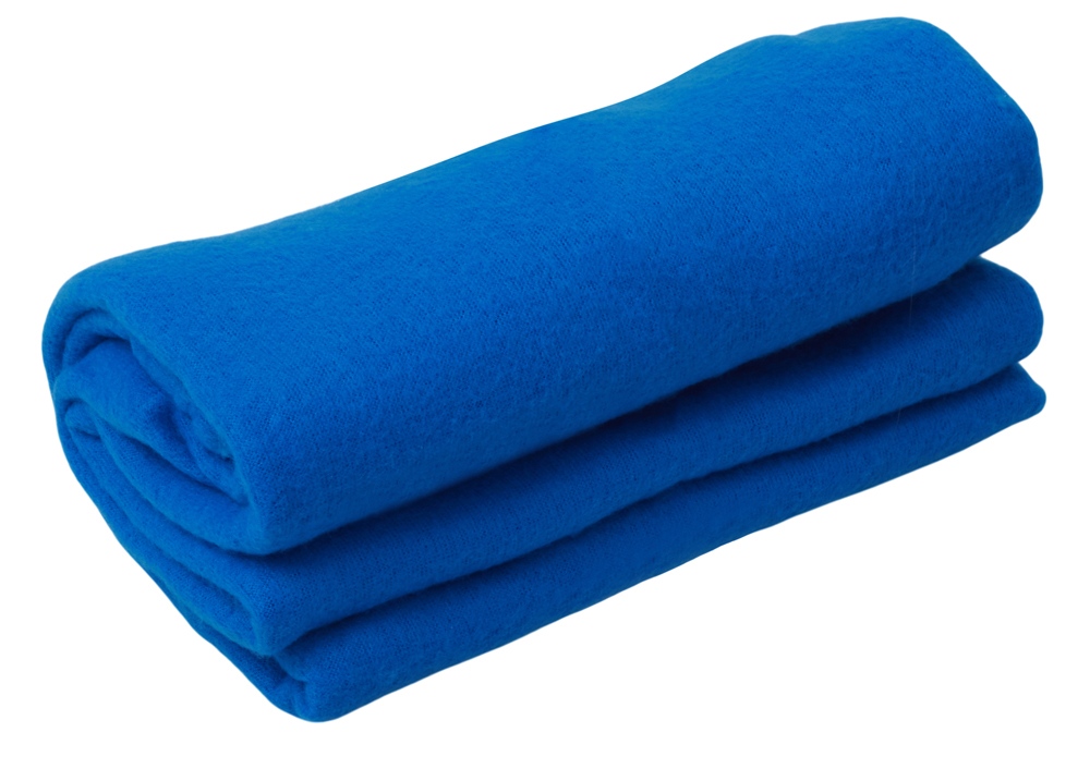 Подарочный набор: кукла фарфоровая, плед флисовый, голубой/синий