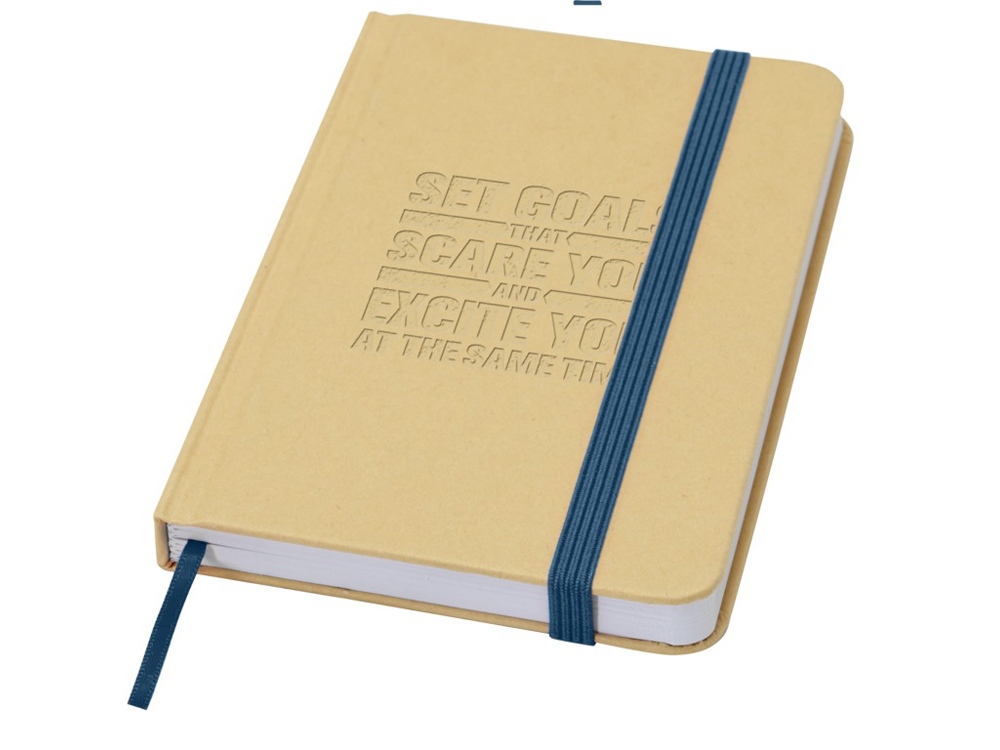 Reed блокнот формата А6 из переработанного материала в твердой обложке с простыми страницами - Синий