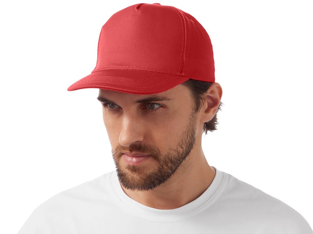 Бейсболка Mix 5-ти панельная 180 гр, красный