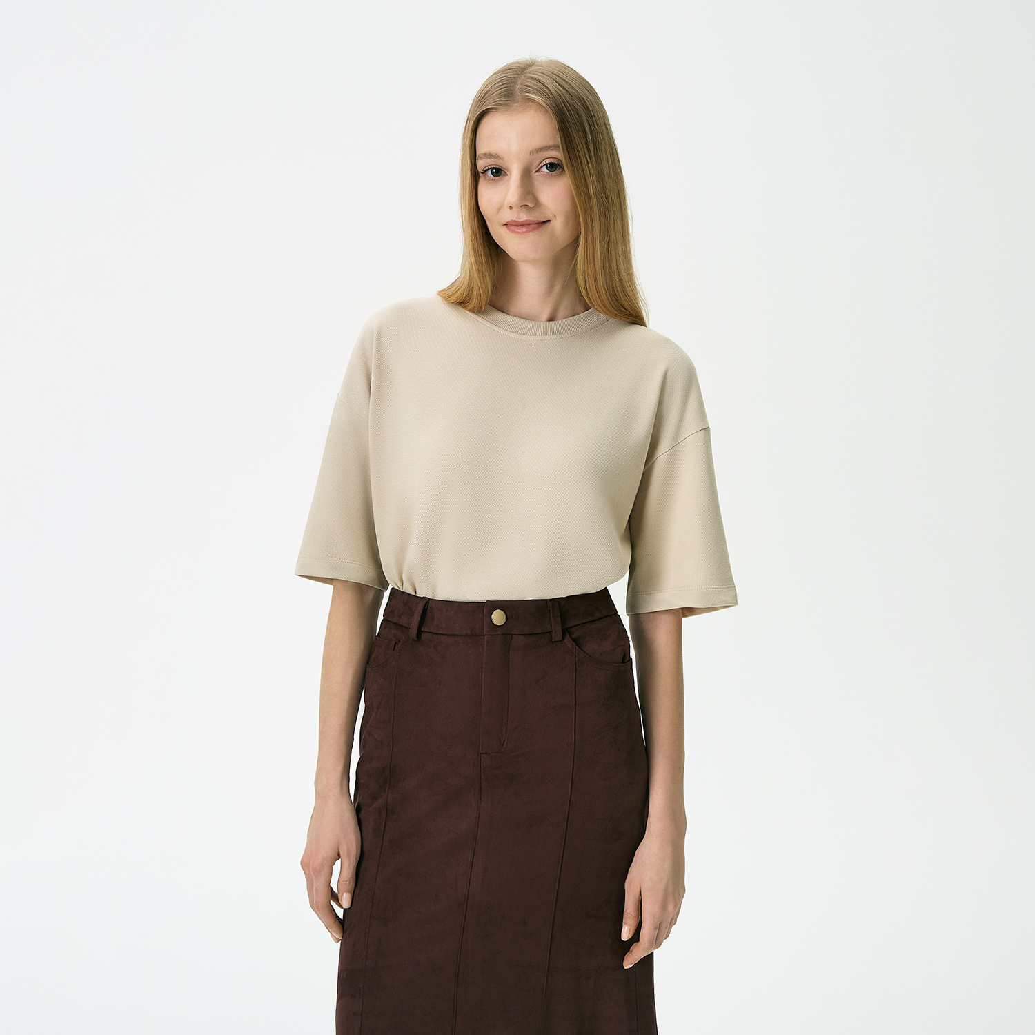 Футболка унисекс премиум Аура (Aura), 200гр. бежевый, размер 3XL/4XL