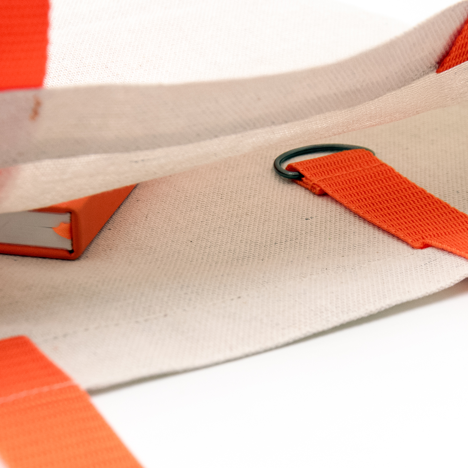 Шоппер Superbag Light, с внутренним креплением-полукольцо (неокрашенный с оранжевым)