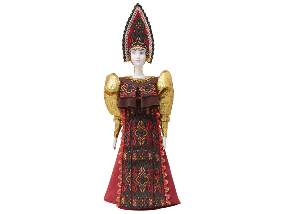 Подарочный набор: кукла фарфоровая, крем-мед, красный Подарочный набор: кукла фарфоровая, крем-мед, красный