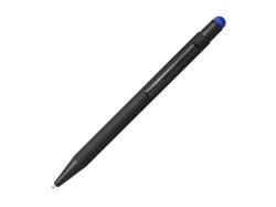 Резиновая шариковая ручка-стилус Dax, черный/синий