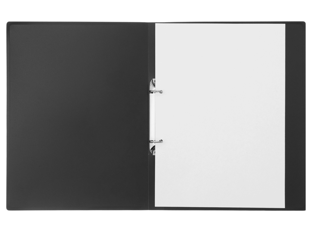 Папка пластиковая с 2 кольцами, черный