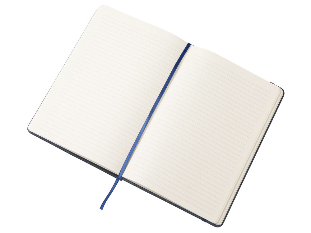 Набор блокнот А5 с магнитным держателем для ручки и подставкой для телефона и металлической шариковой ручкой NotaBene, темно-синий