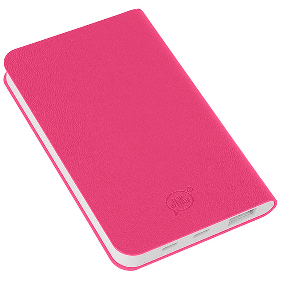 Универсальный аккумулятор "Softi" (5000mAh),розовый, 7,5х12,1х1,1см, искусственная кожа,плас