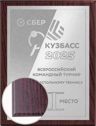 Плакетка с металлической пластиной